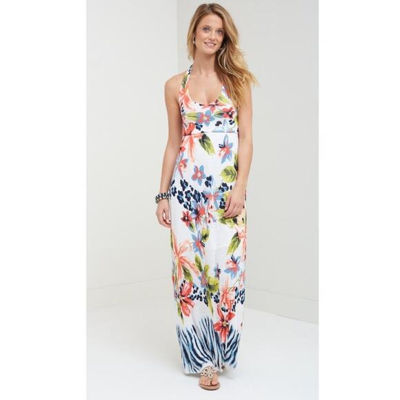 Tommy Bahama Dresses & Skirts - Tommy Bahama Bungaroo Blooms Maxi Dress Halter Top Floral Print - S
